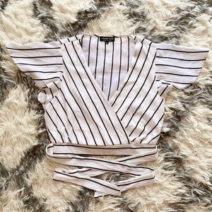 Fashion Nova - Striped and Tied Up Crop Top